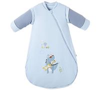 Chilsuessy Gigoteuse d'hiver pour bébé - En coton bio - De la naissance à 4 ans - Bleu dinosaure - 3,5 tog - Taille L - Hauteur : 80-90 cm