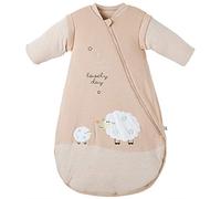 Chilsuessy Gigoteuse d'hiver pour bébé - En coton bio - De la naissance à 4 ans - Moutons marron - 3,5 tog - Taille M - Hauteur : 70-80 cm