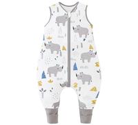 Chilsuessy Gigoteuse d'l'hiver pour bébé - 2,5 Tog Respirante Gigoteuse Bébé à Pieds Turbulette Fille Garçon, Rhinocéros, 90cm/Taille Bébé 100-110cm