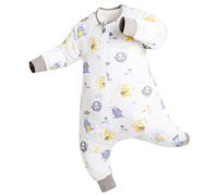 Chilsuessy Gigoteuse Fille Garçon à Pieds d'été Turbulette Manches longues Coton 1 Tog, Monstres, 70cm/Taille Bébé 80-90cm