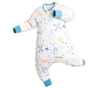 Chilsuessy Gigoteuse Fille Garçon à Pieds d'été Turbulette Manches longues Coton 1 Tog, Moulin à vent, 80cm/Taille Bébé 90-100cm