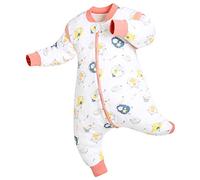 Chilsuessy Gigoteuse Fille Garçon Coton à Pieds 1,5 Tog, Turbulette Manches Amovibles Sac de Couchage, Moutons, 90cm/Taille Bébé 100-110cm