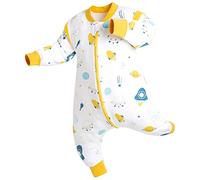 Chilsuessy Gigoteuse Fille Garçon Coton à Pieds 1,5 Tog, Turbulette Manches Amovibles Sac de Couchage, Univers, 90cm/Taille Bébé 100-110cm