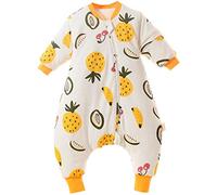 Chilsuessy Gigoteuse pour bébé Manches amovibles Hiver Enfants Gigoteuse avec pieds, 2,5 Tog Gigoteuse toutes saisons Garçon Fille Unisexe Combinaison Grenouillère Ananas 100/Bébé Hauteur 100-110 cm