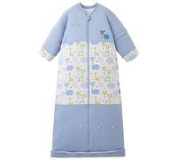 Chilsuessy Gigoteuse pour Bébé Mixte, Turbulette Fille Garçon Tog 3.5 Hiver à Manches Longues Amovibles, 3.5 Tog/La Girafe bleue,