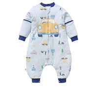 Chilsuessy Sac de Couchage d'Hiver pour Bébé Gigoteuses Douillette à Pieds Confortable Amovibles Cartoon Design Coton Pure, Voiture, XL/taille bébé 105-115cm