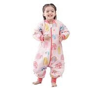 Chilsuessy Sac de Couchage d'hiver pour Bébé, Gigoteuses Douillette à Pieds, Grenouillère Manche Longue Amovible, Turbulette Primtemps Hiver Chaud, Arc-en-ciel/3,5 tog, XXL/taille bébé 110-120cm