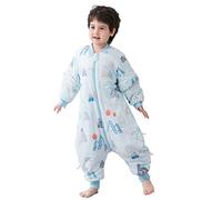 Chilsuessy Sac de Couchage d'hiver pour Bébé, Gigoteuses Douillette à Pieds, Grenouillère Manche Longue Amovible, Turbulette Primtemps Hiver Chaud, Montagne/3,5 jours, M/taille bébé 85-95cm