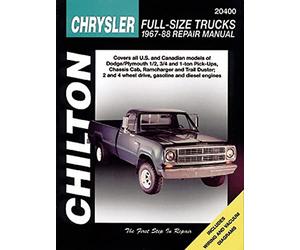 Chilton's Chrysler: Full Size Trucks 1967-88 Repair Manual