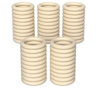 Chiluxendo 50 Pièces Anneau en Bois Cercle, Anneaux de Macramé Naturel Lisse, Anneau de Dentition Bois Non Traité, pour l’Artisanat, Le Bricolage, la Décoration, la Création de Bijoux (Ø 45mm)