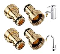 Chiluxendo Lot de 4 adaptateurs pour robinet d'eau, raccord de robinet de jardin, adaptateur pour robinet, connecteurs universels pour robinet, connecteur de tuyau mélange, connecteur de robinet pour