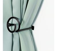 CHIMEI Lot de 4 embrasses de Rideaux décoratives en métal Noir pour Rideaux