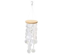 Chimes Capiz faits à la main : son de jardin en plein air, vent délicat en coquillage | Belle décoration de patio pour balcon, pelouse, porche pour la maison de mariage, cadeaux de détente