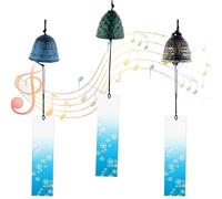 Chimes ÉDIGNEUR JAPONES Japonais, 3pcs 16 Pouces carillons Vintage, Fonte, Cloches suspendues pour Le Balcon de Patio de Jardin extérieur