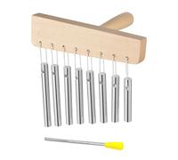 Chimes Instrument 8 Tone Wood Meditation - Bell Solid Aluminum Tube Musical