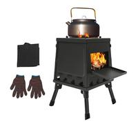 CHIMHOON Tente de camping en plein air, poêle à bois, réchaud de tente, réchaud de camping, poêle pliable, poêle à bois portable, pour le camping et la randonnée
