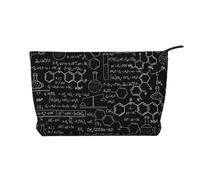 Chimie Abstraite des Sciences,Trousse de Toilette en Velours côtelé, Trousse de Maquillage Portable pour Les Voyages