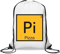 Chimie Atomique Symbole pour Pizza Drôle Gym Sac Casual Sac à Cordon Blanc