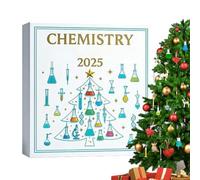 Chimie Avent Noël 2025,Décorations Saisonnières En Acrylique 2D - 24 Jours Calendrier De L Avent Pendentif Festif | pour Décoration Maison Porte Salon Jardin Couronne Manteau