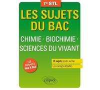 Chimie, biochimie, sciences du vivant Tle STL
