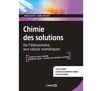 Chimie des solutions: De l'élémentaire aux calculs numériques