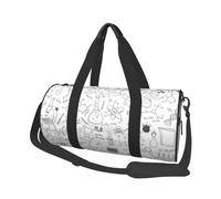 Chimie Impression Noir Blanc, Sac de Voyage de Grande capacité, Sac à Main Rond, Sac de Voyage de Sport, fourre-Tout, Sac de Fitness