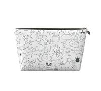 Chimie Impression Noir Blanc, Trousse de Maquillage Trousse à cosmétiques Trousse de Toilette de Voyage Portable Pochette de Toilette