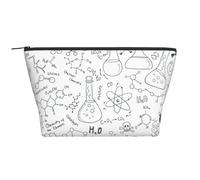 Chimie Impression Noir Blanc, Trousse de Toilette Trousse de Maquillage Sac à cosmétiques Trousse de Toilette de Voyage Portable