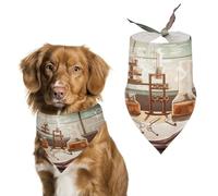 Chimie Lab Bandana pour chien triangulaire amusant Écharpe confortable en polyester doux et réglable Cadeau pour petite et grande fille Chien et chat