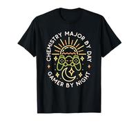 Chimie Major by Day Gamer by Night Amoureux des Jeux sur Console T-Shirt