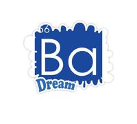 Chimie métaux alcalino - terreux éléments Tableau baryum ba Stickers Citation Rêve Vinyle Stickers
