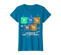 Chimie Petite Bite Science sans Conscience Sarcasme Elément T-Shirt, Femme, Saphir, 3XL