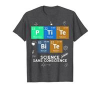 Chimie Petite Bite Science sans Conscience Sarcasme Elément T-Shirt, Homme, Chiné Foncé, XL