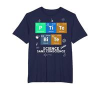 Chimie Petite Bite Science sans Conscience Sarcasme Elément T-Shirt, Homme Grandes Tailles, Bleu Marine, 6X Tall