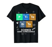 Chimie Petite Bite Science sans Conscience Sarcasme Elément T-Shirt, Homme, Noir, 3XL