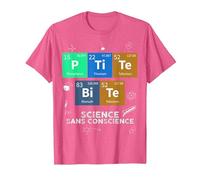 Chimie Petite Bite Science sans Conscience Sarcasme Elément T-Shirt, Homme, Rose Chiné, M