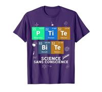Chimie Petite Bite Science sans Conscience Sarcasme Elément T-Shirt, Homme, Violet, L