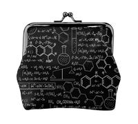 Chimie,Porte-Monnaie en Cuir PU, Petit Portefeuille, Pochette à Monnaie avec Fermoir Baiser
