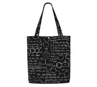 Chimie scientifique abstraite，Sacs d'épicerie réutilisables, sacs fourre-tout de grande capacité, sac à bandoulière en toile