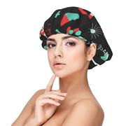 Chimie verte et modèles scientifiques,Bonnet de nuit en satin pour adulte - Bonnet de nuit élastique pour femme, couvre-cheveux de nuit