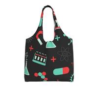 Chimie verte et modèles scientifiques,Sacs fourre-tout réutilisables, sacs d'épicerie, sac à bandoulière en toile de grande capacité