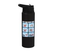 Chimiste Génie chimique Rotation d'énergie infinie Chat Stainless Steel Insulated Water Bottle