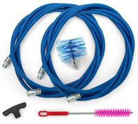 Chimney Sweeping Pellet Stove Kit,Cleaning Kit for Pellet Stoves with Flexible Extension 6 Metres and 90° Elbow,1 Standard Nylon Brush 80 mm (6 M)