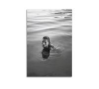 CHIMOSHEJI Kate Moss Poster d'art décoloré noir et blanc, affiche d'art mural, peinture décorative pour chambre à coucher, 30 x 45 cm, sans cadre