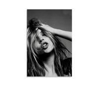 CHIMOSHEJI Kate Moss Poster noir et blanc, poster décoratif pour chambre à coucher, 40 x 60 cm, sans cadre