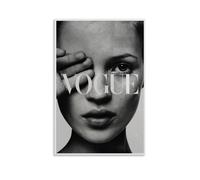 CHIMOSHEJI Kate Moss Poster tendance noir et blanc - Décoration murale pour chambre à coucher, salon, cuisine, bureau - 50 x 75 cm - Style sans cadre