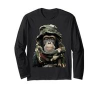 Chimpanzé Camouflage Chimpanzé Chasseur Animal Chasse Wildlife Hunting Manche Longue