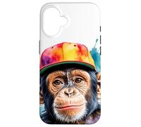 Chimpanzé Casquette Snapback Singe Drôle Animaux Imprimé Coque pour iPhone 16