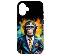 Chimpanzé Costume Singe Drôle Animaux Motif Imprimé Coque pour iPhone 16