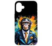 Chimpanzé Costume Singe Drôle Animaux Motif Imprimé Coque pour iPhone 16 Plus